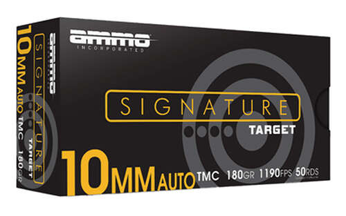 Ammunition Ammo Inc Signature Target 10mm AMMO INC 10MM AUTO 180GR TMC 50/1000 • Model: Signature Target